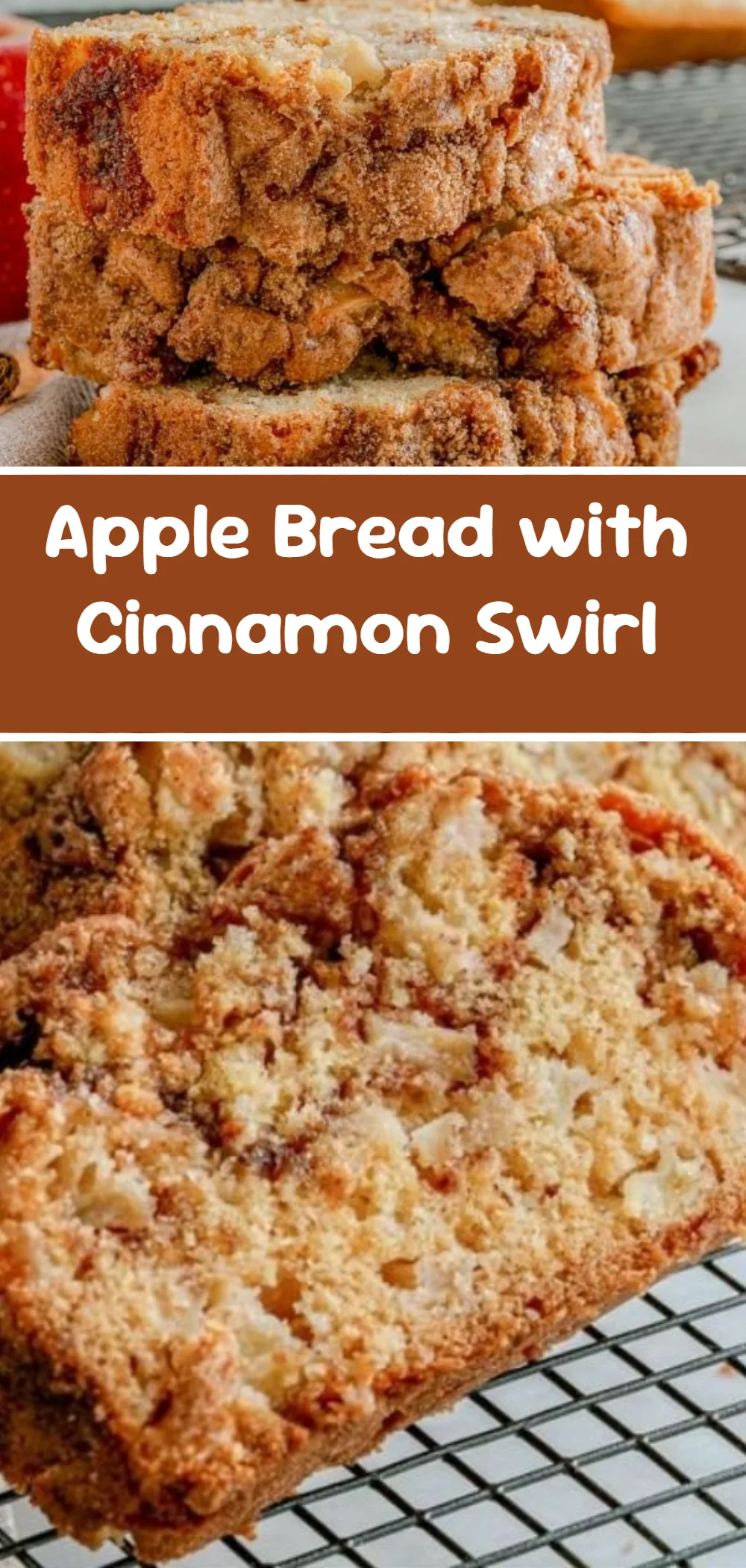 Apple Bread with Cinnamon Swirl