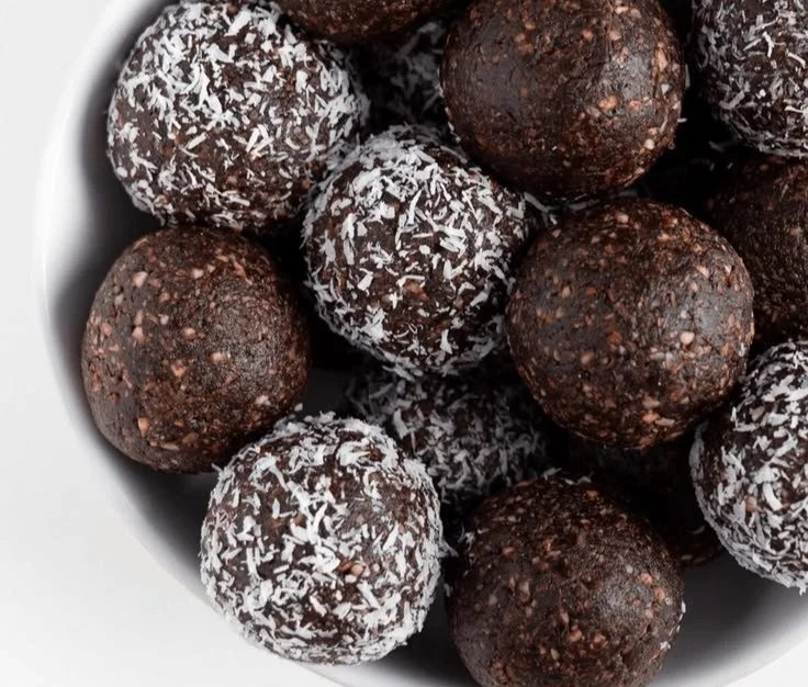Chocolate Coconut Energy Balls - Healthy snack packed with energy-boosting ingredients.