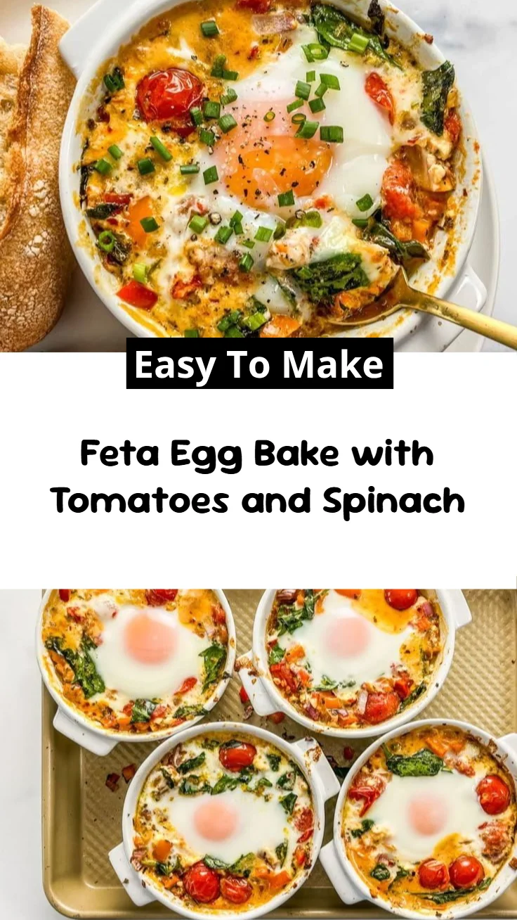 Feta Egg Bake with Tomatoes and Spinach