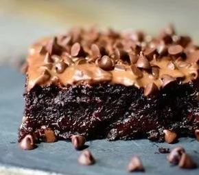 Delicious healthy zucchini brownies served on a plate