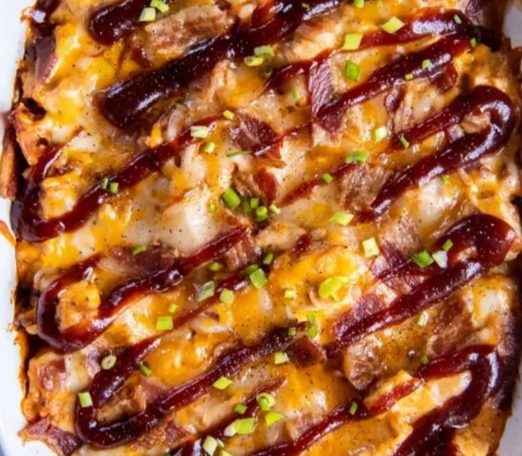 Keto BBQ Chicken Casserole