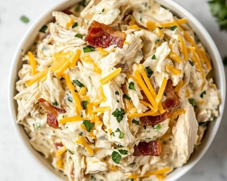 Protein-rich carnivore chicken salad with fresh ingredients