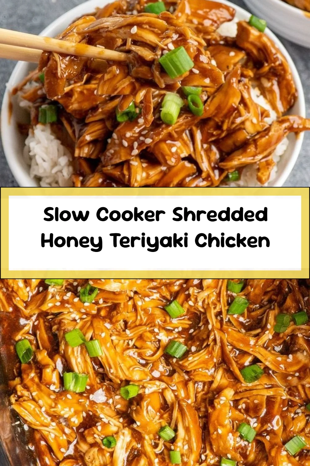 Slow Cooker Shredded Honey Teriyaki Chicken