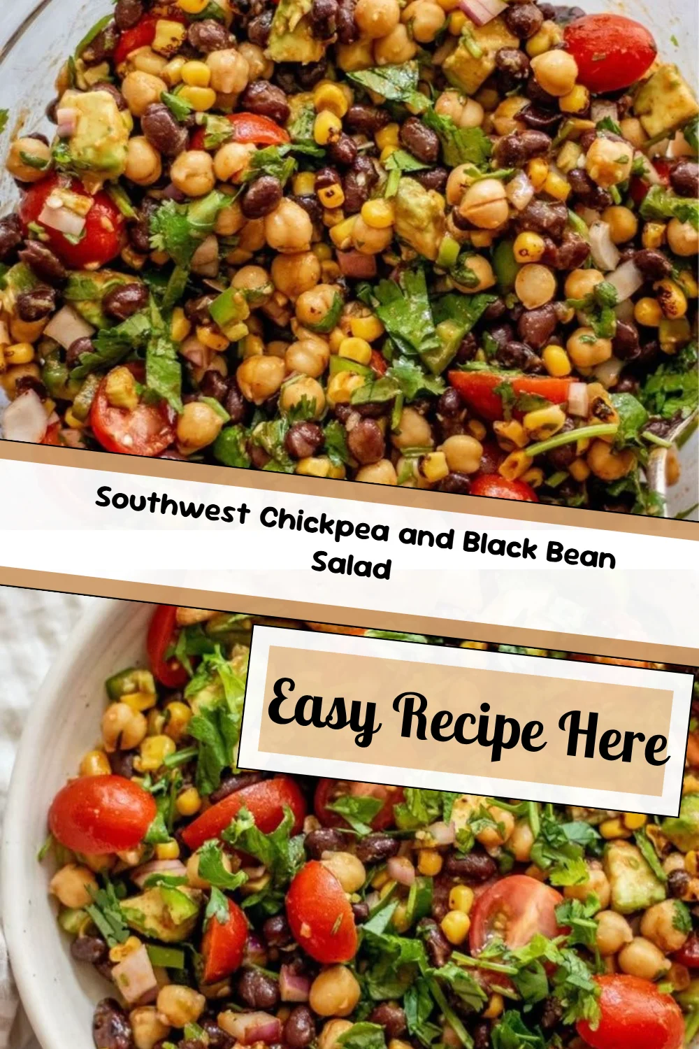 Southwest Chickpea and Black Bean Salad