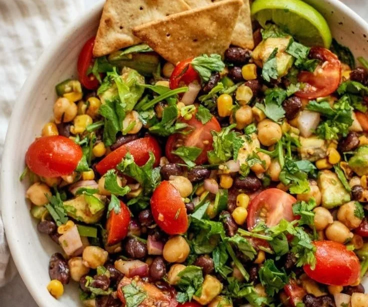 Southwest Chickpea Black Bean Salad